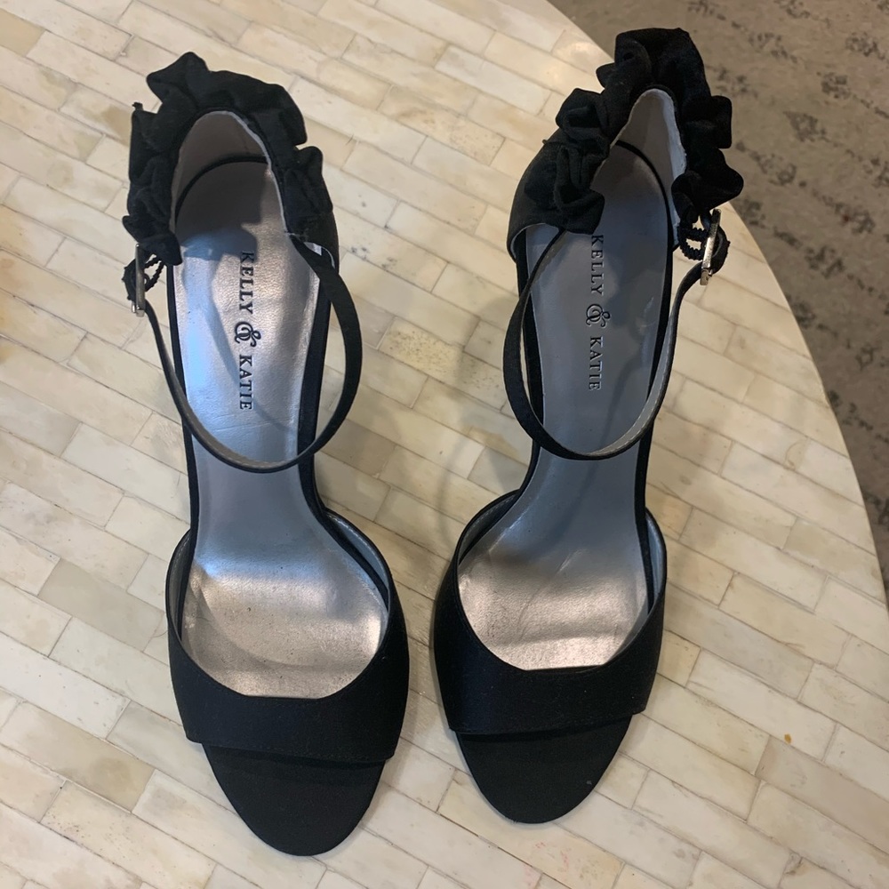 Black Open-Toe Stilettos
